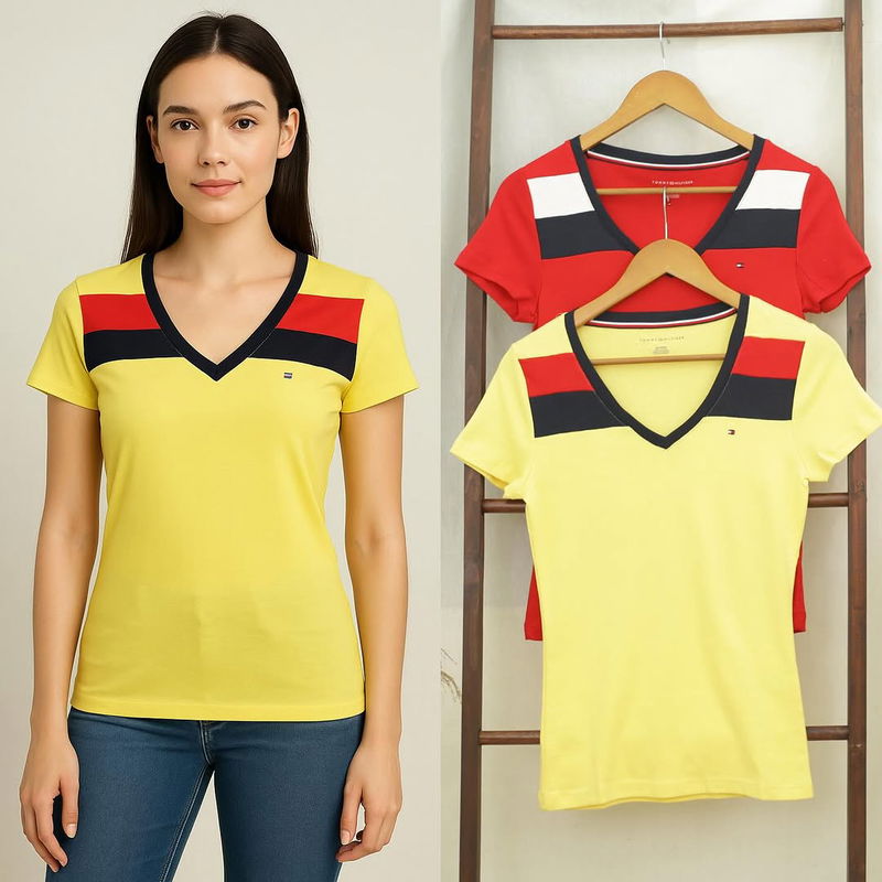 RD869 TH V-Neck Colorblock Tee V113