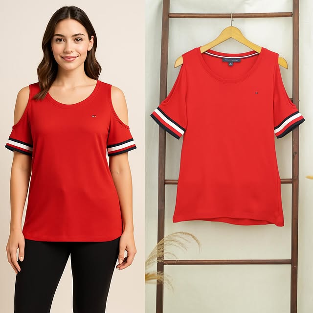 RD963 TH Cotton Shoulder Top Blouse L56
