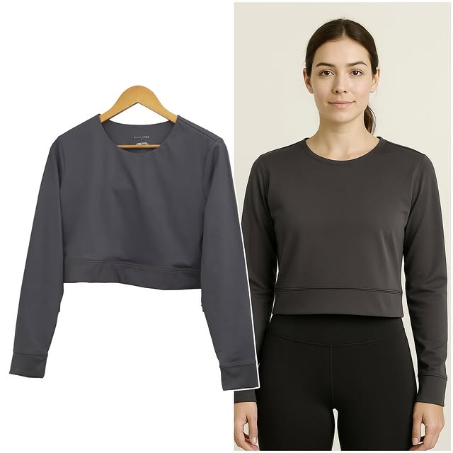 RD967   Banana Republic Soft Crop Longsleeve Sport Top K52