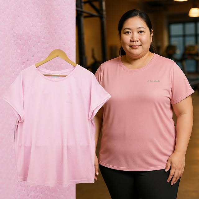 RE006 CLMB Omni-Wick Fast Drying Big Size Women Sport Tee E24