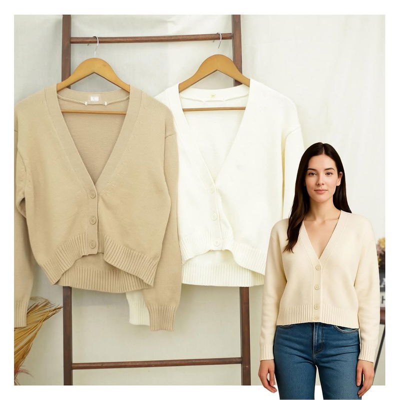 RE160 UNQ Oversize Cropped Cardigan