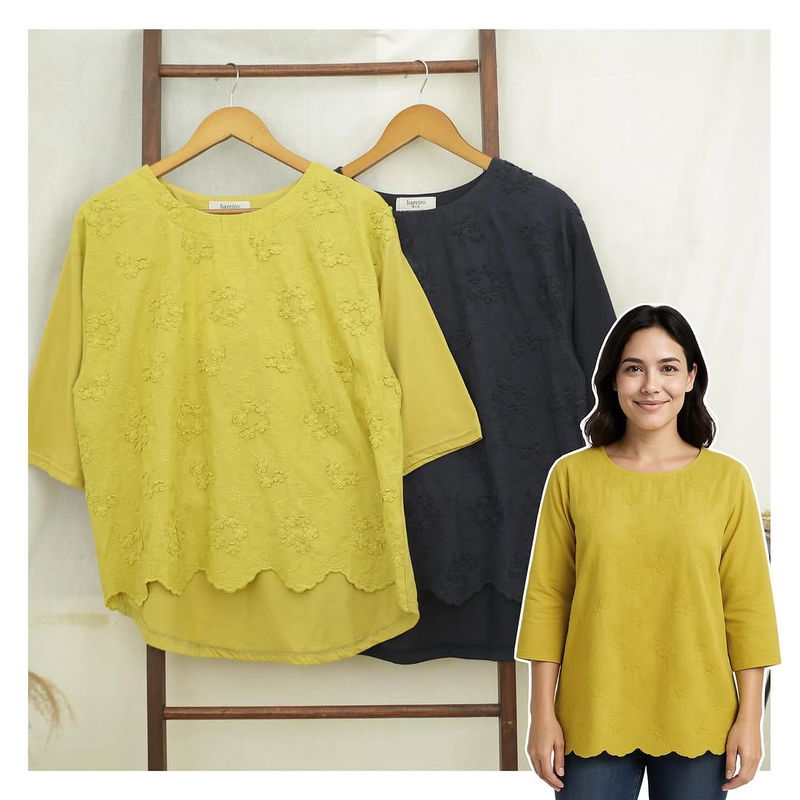 RE190 Hareiro Korean 3/4 Oversize Blouse