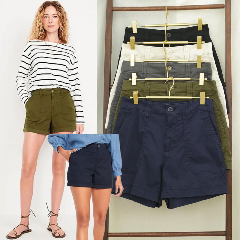 RE215 Oldnvy High-Rise Woemen Chino Short Pants