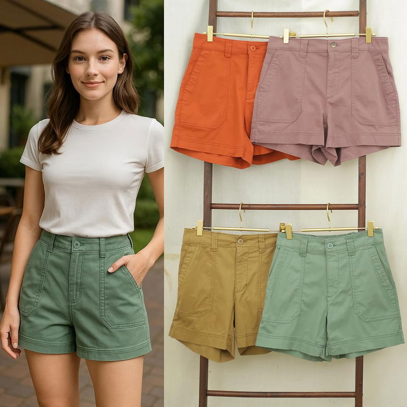 RE225   Oldnvy High-Rise Woemen Chino Short Pants P80