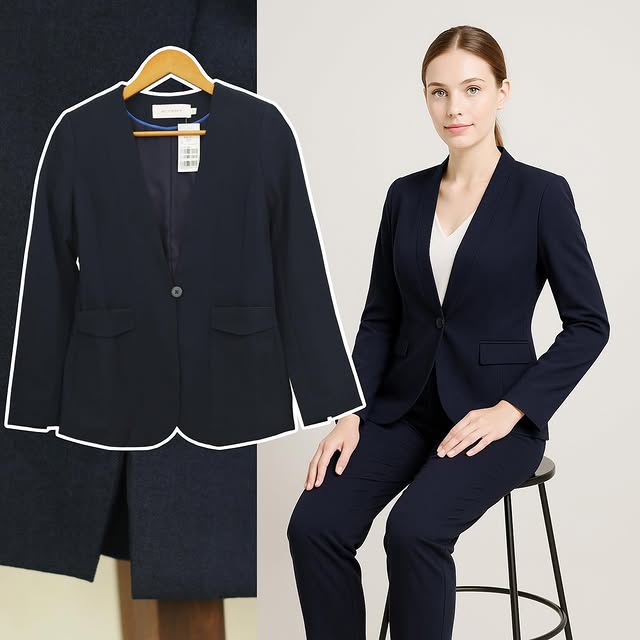 RE250   Accent Women Navy Blazer
