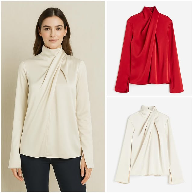 RE260  H&M Drapped Longsleeve Blouse