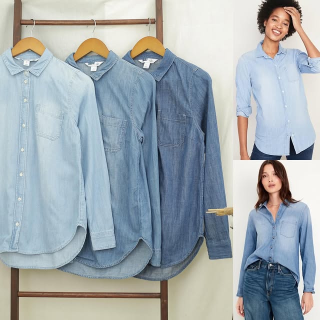 RE275   Oldnvy The Classic Shirt Denim Longsleeve Shirt 