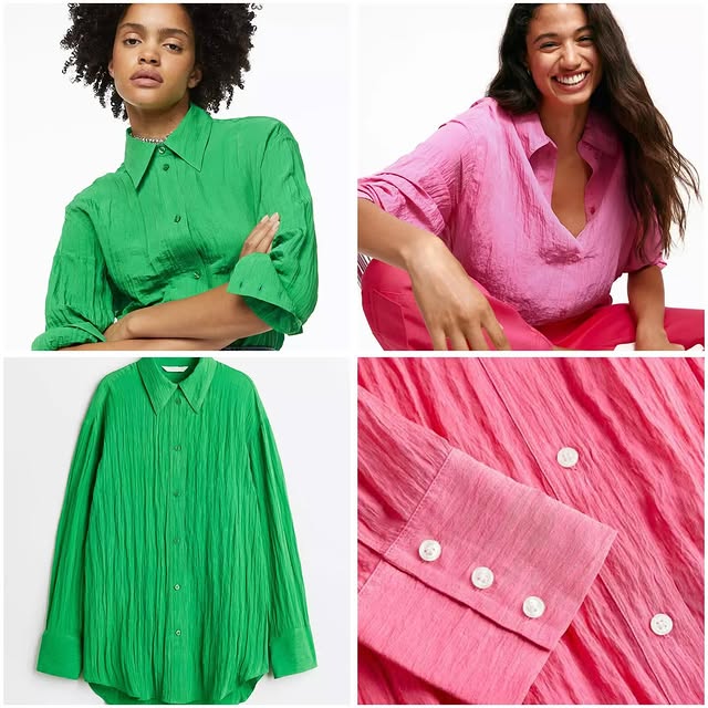 RE284 H&M Crinkle Oversize Longsleeve Shirt