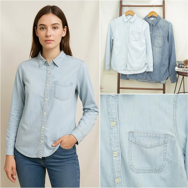 RE295   Oldnvy The Classic Shirt Denim Longsleeve V111
