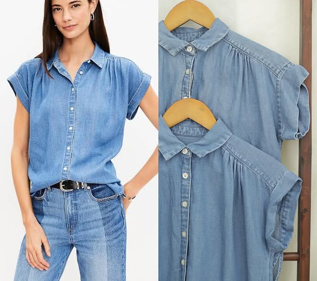 RE315 LOFT Denim Women Shortsleeve Shirt RK.D