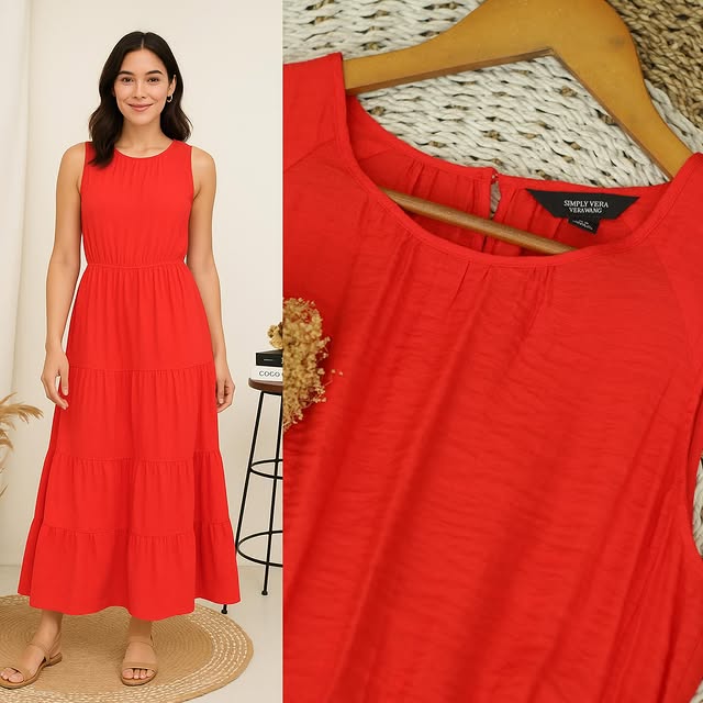 RE325  Simply Verawang Sleeve-Less Maxi Dress RK.J 
