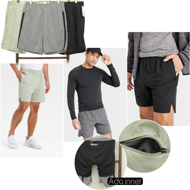 RE334 All In Motion Run Short Stretch-Tech Sport Pants