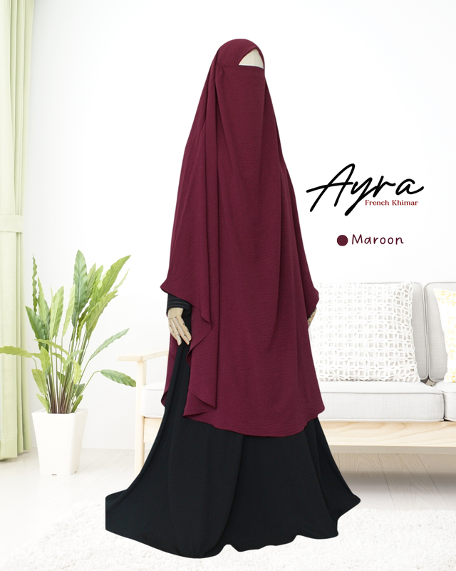 PO FRENCH KHIMAR AYRA MAROON [250618]