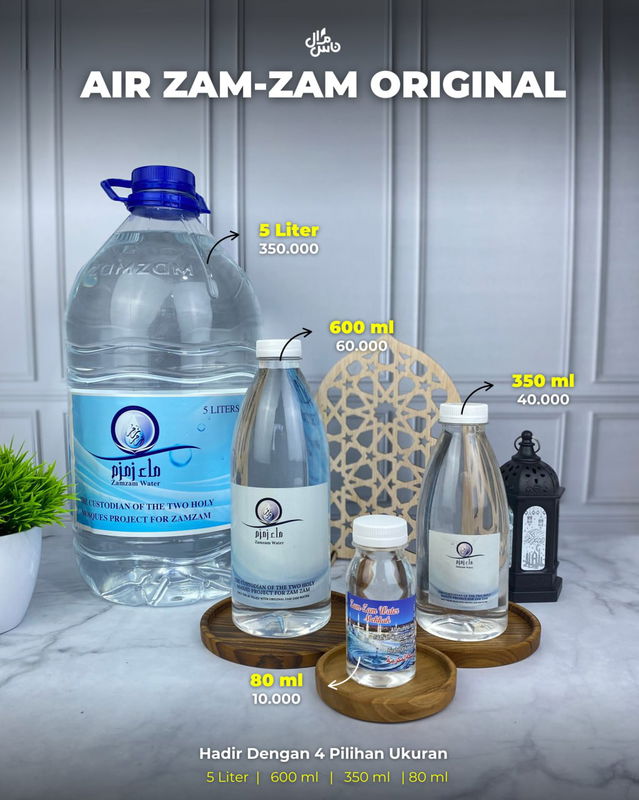 Air Zam-Zam Original Botol Kemasan 600 ml dan 350 Ml