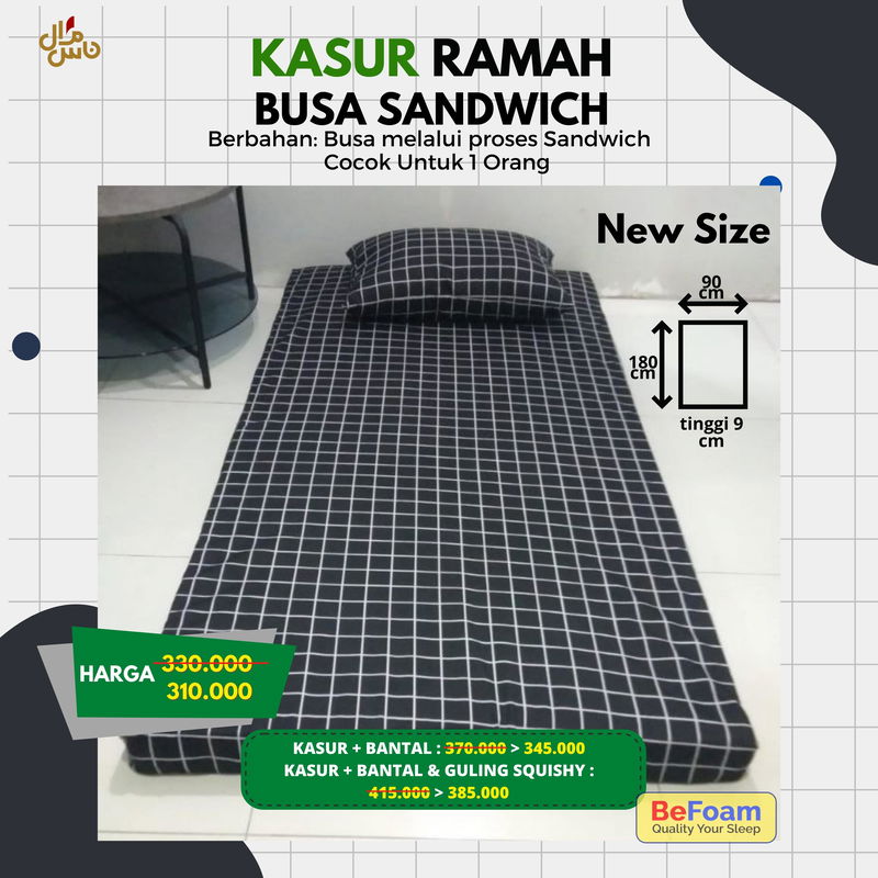 DARI SUPPLIER - KASUR RAMAH BUSA SANDWICH Ukuran 90