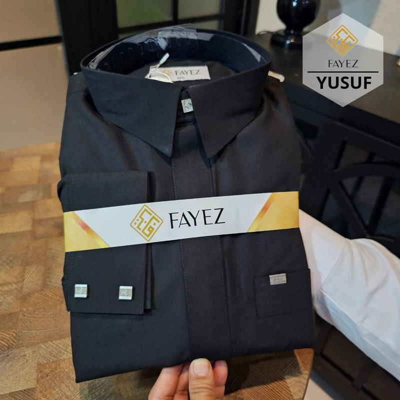 THOBE FAYYEZ - PREMIUM LENGAN MANSET KERAH KEMEJA BONUS PECI MERCAN